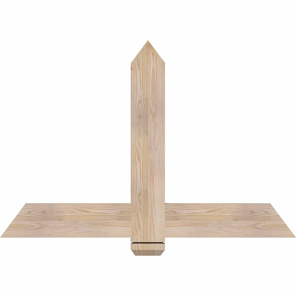Ekena Millwork Eugene Smooth Timber Gable Bracket, Douglas Fir, 48"W x 32"H x 1 1/2"D x 5 1/2"F, 16/12 Pitch GBW048X32X0206EUG00SDF - main